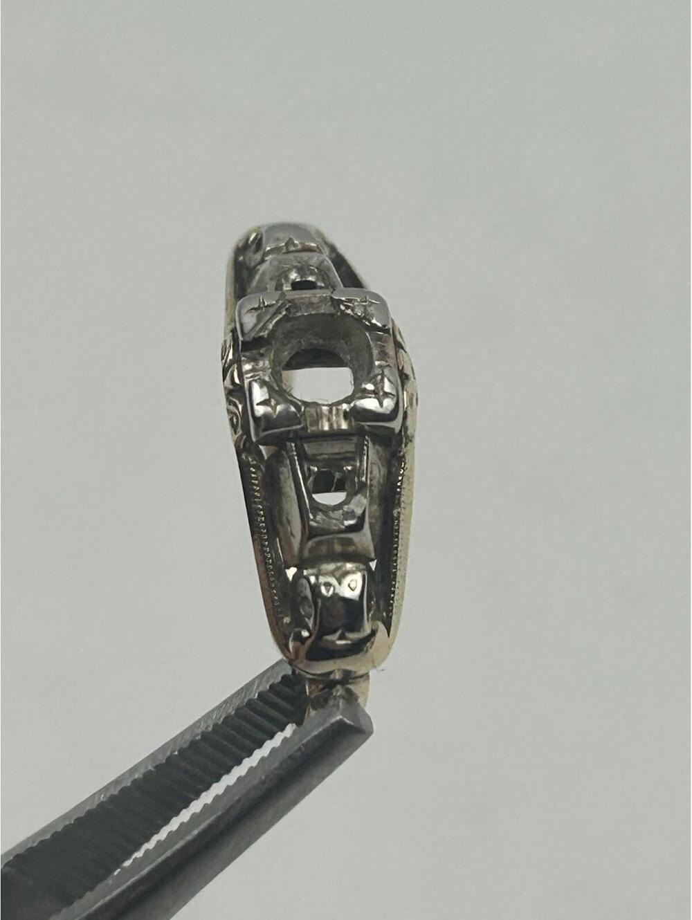 Granat Bros 14k Yellow Gold Engagement Ring Setting Mounting 1.84 Grams NO STONE - Picture 2 of 16